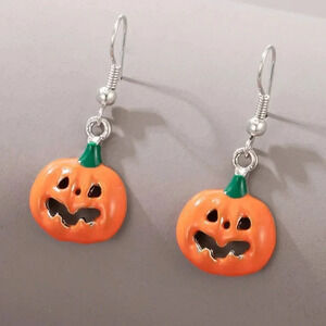 Colorful Dangling Pumpkin Earrings